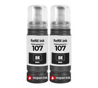 compatible pour Epson C13T09B140 107 noire haute capacité 3600 pages pack 2 x 70 ml