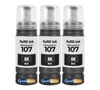 compatible pour Epson C13T09B140 107 noire haute capacité 3600 pages pack 3 x 70 ml