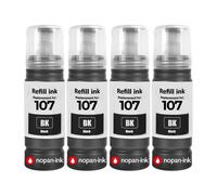 compatible pour Epson C13T09B140 107 noire haute capacité 3600 pages pack 4 x 70 ml