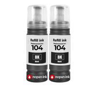 compatible pour Epson E104B C13T00P140 104 noire Pack 2 70 ml 4500 pages