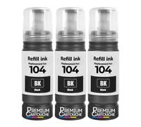 compatible pour Epson E104B C13T00P140 104 noire Pack 3 70 ml 4500 pages