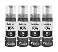 compatible pour Epson E104B C13T00P140 104 noire Pack 4 70 ml 4500 pages