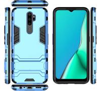 Compatible Pour Étui Oppo A9 2020 Protection Antichoc Anti Rayure Anti Chute 2 In 1 Tpu+Pc Double Couche Hybride Housse. Bleu
