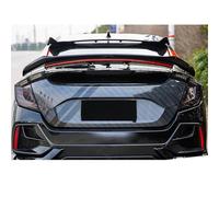 Compatible Pour Honda Hatchback 21 Civic, Modification de levage électrique, queue avec lumière, becquet d'aile de voiture de sport à Compression, Ac(Tail Bright Black)