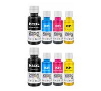 compatible pour HP 32XL 32 XL 1VV24AE 31 1VU26AE 1VU27AE 1VU28AE Pack 8 haute capacité