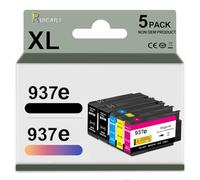 Compatible pour HP 937e 937XL 937 avec Puce Cartouches d’Encre pour OfficeJet Pro 9110b 9120b 9130b 9720 9730 (5)