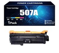 Compatible pour HP CE400A CE401A CE402A CE403A 507A Cartouche de Toner avec Puce pour imprimantes HP M551 M551N M551DN M551XH M575dn M575f Ultra Haute Impression Pages 1 Pack ,BK-1 Piece