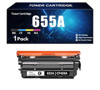 Compatible pour HP CF450A CF451A CF452A CF453A 655A Remplacement de cartouche de toner à haut rendement avec puce pour HP M652n M652dn M653dn M653x M653dh M681f M681z M681f M682z Imprimante Couleurs V