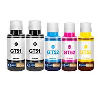 compatible pour HP GT51 GT52 M0H57AE M0H54AE M0H55AE M0H56AE Noirs et Couleurs 2 x 135 ml + 3 x 70 ml