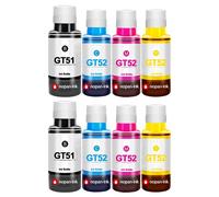 compatible pour HP GT51 GT52 M0H57AE M0H54AE M0H55AE M0H56AE Noirs et Couleurs 2 x 135 ml + 6 x 70 ml