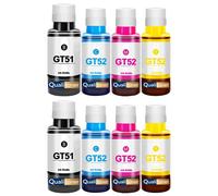 compatible pour HP GT51 GT52 M0H57AE M0H54AE M0H55AE M0H56AE Noirs et Couleurs 2 x 135 ml + 6 x 70 ml