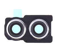 Compatible pour Huawei Honor 10 Lite/HRY-LX1 Verre Arrière Verres Coque Objectif + Cadre Ring Rear Appareil Photo Arrière Camera Silver