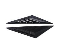 Compatible pour Hyundai Sonata 2011 2012 2013 2014 ABS pour fenêtre d'aération latérale arrière de voiture, garniture de persienne en carbone/noir brillant(Gloss Black)