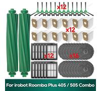 Compatible pour irobot Roomba Plus 405 / 505, pièces de rechange combinées, accessoires, sac à poussière en tissu pour vadrouille Set 17