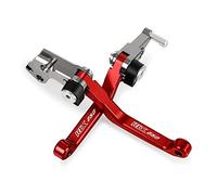 Compatible Pour Kawasaki KLX250 D-TRACKER 1998-2007 2006 2005 Motocross Dirt Bike CNC Leviers D'embrayage De Frein En Aluminium Levier Pliable Levier De Pivot De Moto(Rouge)