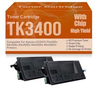 Compatible pour Kyocera ECOSYS PA4500x MA4500x MA4500ix MA4500fx MA4500ifx Cartouches de Toner avec Puce, Haut rendement, Grande capacité, 12 500 Pages,TK3400-2PC