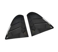 Compatible pour Mitsubishi Lancer X 10 EX EVO 2008-2018 Paire de couvercles de rétroviseurs latéraux + couvercle de volet de fenêtre latérale arrière noir brillant(Black Shutter only)