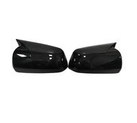 Compatible pour Mitsubishi Lancer X 10 EX EVO 2008-2018 Paire de couvercles de rétroviseurs latéraux + couvercle de volet de fenêtre latérale arrière noir brillant(Black Mirror only)