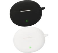 Compatible pour OnePlus Buds Nord 3 Pro Casque, [Prend en Charge Le Chargement sans Fil] [Étui de Protection Antichoc] Étui de Protection en Silicone pour Casque (Black White)