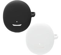 Compatible pour Oppo enco air 3 Casque, [Prend en Charge Le Chargement sans Fil] [Étui de Protection Antichoc] Étui de Protection en Silicone pour Casque (Black White)