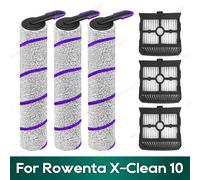 Compatible pour Rowenta x-clean 10, Tefal x-clean 10, accessoires pour aspirateur et vadrouille, brosse à rouleau, filtre Hepa, pièces de rechange Set 4