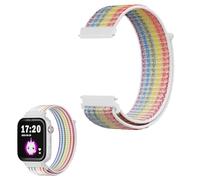 Compatible pour SaveFamily SaveWatch Plus, Nylon Élastique Classique Bracelet De Remplacement Compatible pour SaveFamily SaveWatch Plus Montre connectée Enfant 1,72 Pouces (Arc-en-ciel)