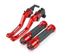 Compatible Pour Yamaha YBR 125 YBR125 250 2005-2014 2006 2007 2008 Guidon De Moto Leviers D'embrayage De Frein Réglables Poignées Poignée(Rouge)