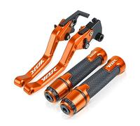 Compatible Pour Yamaha YBR 125 YBR125 250 2005-2014 2006 2007 2008 Guidon De Moto Leviers D'embrayage De Frein Réglables Poignées Poignée(Orange)