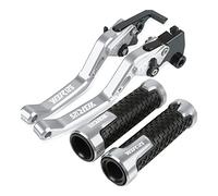 Compatible Pour Yamaha YBR125 YBR 125 2005 2006 2007 2008 2009 2010 2011 2012 2013 2014 Guidon De Moto Leviers D'embrayage De Frein Réglables Poignées Poignée(Sliver)