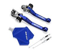Compatible Pour Yamaha YZ450F 2009-2022 2017 2016 2015 Motocross Pliable Frein Embrayage Leviers Stunt Facile Tirer Câble Système CNC Accessoires(Bleu)