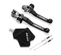 Compatible Pour Yamaha YZ450F 2009-2022 2017 2016 2015 Motocross Pliable Frein Embrayage Leviers Stunt Facile Tirer Câble Système CNC Accessoires(Noir)