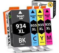 Compatible Remplacement des Cartouches d'encre pour HP 934 XL 935 XL 934XL 935XL High Yield 4 Pack (Noir & Cyan/Magenta/Jaune) pour HP Officejet 6230 6830 6815 6812 6835 6820 Imprimante