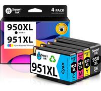 Compatible Remplacement des Cartouches d'encre pour HP 950XL 951XL 950 XL 951 XL High Yield 4 Pack (Black & C/M/Y) pour HP Officejet 8100 8600 8610 8620 8630 8640 8660 8615 8625 251DW 276DW