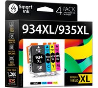 Compatible Replacement Ink Cartridges for HP 934 XL 935 XL 934XL 935XL High Yield 4 Pack (Black & Cyan/Magenta/Yellow) for HP Officejet 6230 6830 6815 6812 6835 6820 Printer