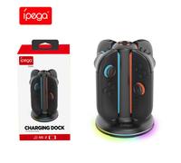 Compatible Switch 2 Joy-Con / Ipega Station De Charge 4-En-1 Ronde Avec Éclairage Rgb Et Connexion Magnétique