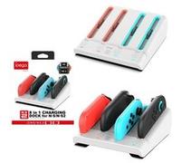 Compatible Switch 2 / Switch / OLED - ipega Station de Charge pour Joy-Con avec Indicateur LED et Bouton Tactile Blanc