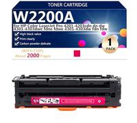 Compatible W2200A Cartouches de Toner de Remplacement W2200A W2201A W2202A W2203A pour HP Color Laserjet Pro 4201-4203cdn dn dw Imprimantes, Grand Rendement 2000 Pages,Magenta