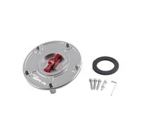 Compatible With 675SRR 675SS CF650-10 Motorcycle Modified Aluminum Alloy Quick Removal Tank Cover Gas Cover CNC Accessories(Silver Red)