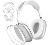 Compatible with Airpods Max Case, Silicone for Airpods Max Case, Suitable for Airpods Max Protection, Adaptation to Airpods Max Case, Anti Dust, Anti Friction (White+Transparent)