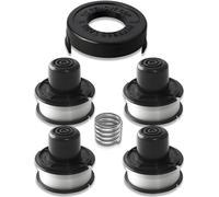 Compatible with Black & Decker Grass Trimmer Replace GL250,GL310,GL360 Spools Chain Mowers Tool,Trimmer Spool Line(1 Coil Caps+4 Spool+1 Spring)