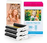 Compatible With Canon Selphy Cp1300 Photo Paper And Cartridge For Canon Photo Printer Cp1500 Cp1300 Cp1200 Cp1000 Cp910 Cp900 Cp780 108 Photo Paper (100X148Mm) + 3 Cartridges