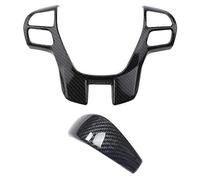 Compatible With Compatible Withd Ranger Everest Endeavor 2015+ Carbon Fiber Steering Wheel & Gear Shift Cover Trim Frame De