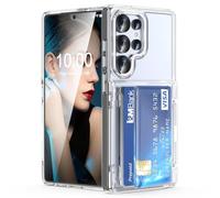 Compatible with Galaxy S25 Ultra Case Wallet with Credit Card Holder Soft TPU Bumper Hard PC Anti-Scratch Shockproof Case Clear with Kickstand for Samsung Galaxy S25 Ultra(Clear)