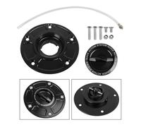 Compatible With GSXR 600 750 1000 K1-K8 SV650/X SV 1000/S Keyless Quick Release Motorcycle Tank Fuel Caps Gas Cover Case(Black)