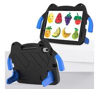 Compatible with iPad 12th (A19) 2026/11th (A16) 2025 11inch Kids Friendly Cute Case,Lightweight EV Rugged PC Shockproof Stand Protective Tablet Case with Shoulder Strap(Svart)