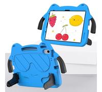 Compatible with iPad 12th (A19) 2026/11th (A16) 2025 11inch Kids Friendly Cute Case,Lightweight EV Rugged PC Shockproof Stand Protective Tablet Case with Shoulder Strap(Blu)