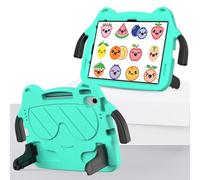 Compatible with iPad 12th (A19) 2026/11th (A16) 2025 11inch Kids Friendly Cute Case,Lightweight EV Rugged PC Shockproof Stand Protective Tablet Case with Shoulder Strap(Ye?il)