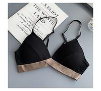 Compatible with Les Femmes Bralette Coton Soutien-Gorge Bonbons Couleur Tops Beauté Retour Brassiere Sexy Bras sans Fil Souple sous-vêtements Femme Lingerie Intime(M,Svart)