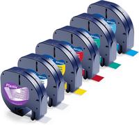 Compatible with Letratag Tape 12mm x 4m Transaprent/White/Yellow/Red/Green/Blue Compatible with Letratag Label Maker LT-100H 200B XR