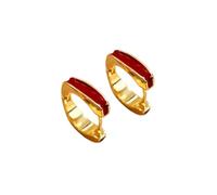 compatible with Machine Kits Bouteille Stylo Bijoux Sterling Silver Earrings Small Thick Huggie Hoop Small Geometric Hoop Earrings Chunky Hoop For Women Girls Piercings Résine Kits (Red, One Size)